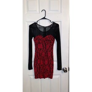 Red rose dress